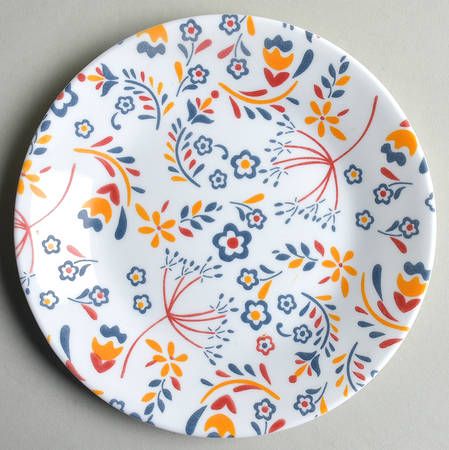Prairie Garden Red Bread & Butter Plate
