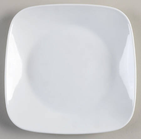 Vivid White Square Luncheon Plate