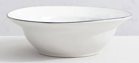 Beja (Blue Trim) 11" Round Serving Bowl