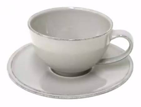 Friso Grey Flat Cup & Saucer Set