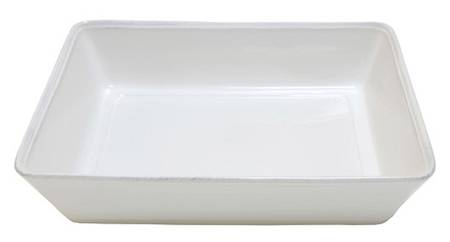 Friso White 11" Rectangular Baker