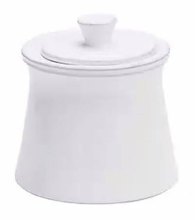 Friso White Sugar Bowl & Lid