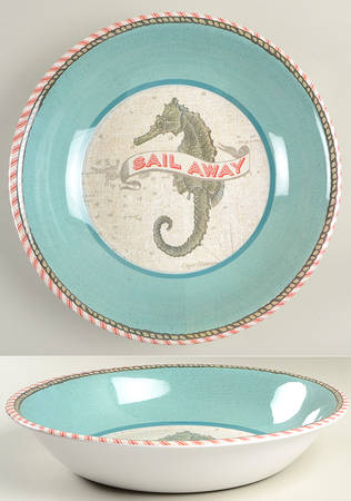 Drift Away (Melamine) 13" Round Serving Bowl