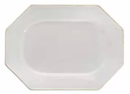 Luzia Cloud White 16" Octagonal Serving Platter