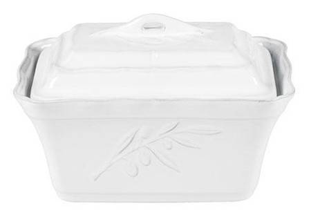 Alentejo White 2 Quart Rectangular Covered Casserole