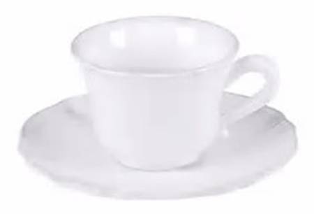 Alentejo White Flat Cup & Saucer Set