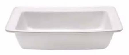 Beja Astoria White 12" Rectangular Baker