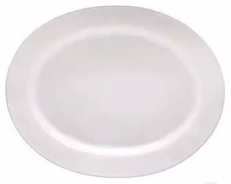 Beja Astoria White 15" Oval Serving Platter