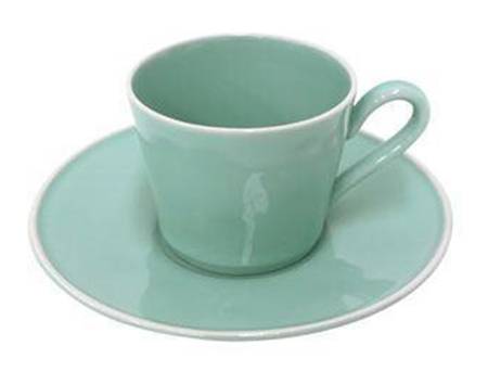 Astoria Mint Flat Cup & Saucer Set