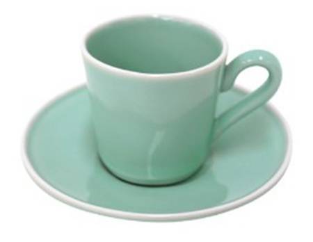 Astoria Mint Flat Demitasse Cup & Saucer Set