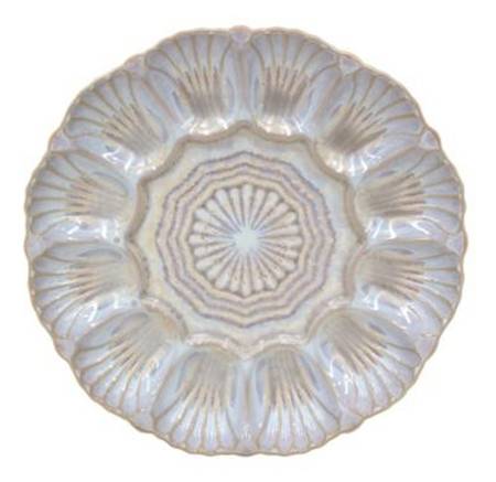 Cristal Nacar (Rustic White) Sculpted Serving Plate