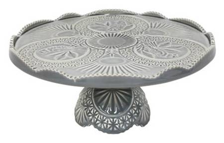 Cristal-Grey 12" Diameter Pedestal Cake Stand