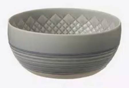 Cristal-Grey 8" Round Serving Bowl