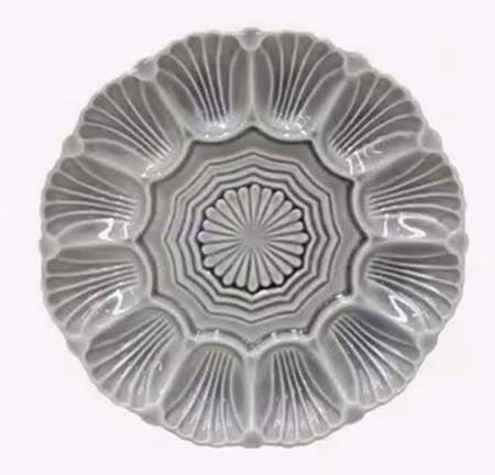 Cristal-Grey Sculpted Serving Plate