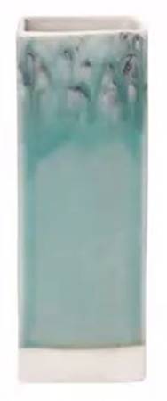 Madeira Blue 8" Square Vase