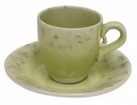 Madeira Lemon Flat Demitasse Cup & Saucer Set
