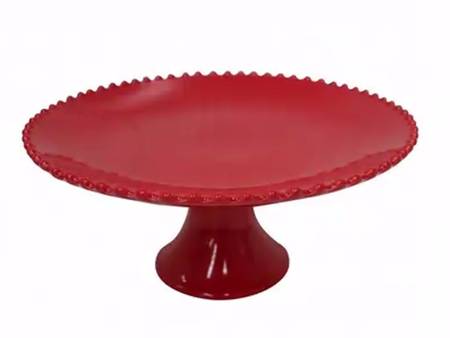 Pearl Ruby 11" Diameter Pedestal Cake Stand