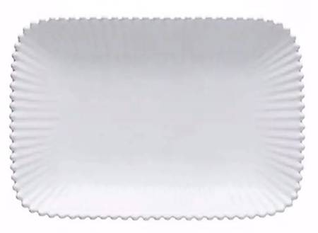 Pearl White 12" Rectangular Serving Platter