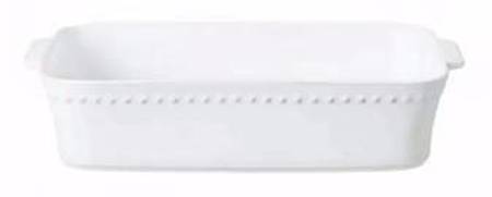 Pearl White 15" Rectangular Baker