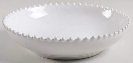 Pearl White 9" Individual Pasta Bowl