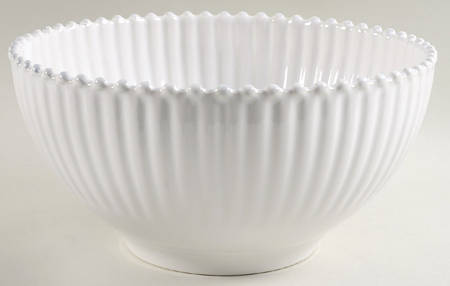 Pearl White 10" Round Serving Bowl