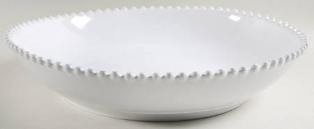 Pearl White 13" Pasta Serving Bowl