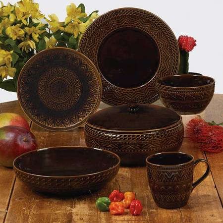 Aztec Brown Dinner Plate