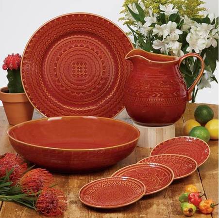 Aztec Rust 13" Chop Plate (Round Platter)