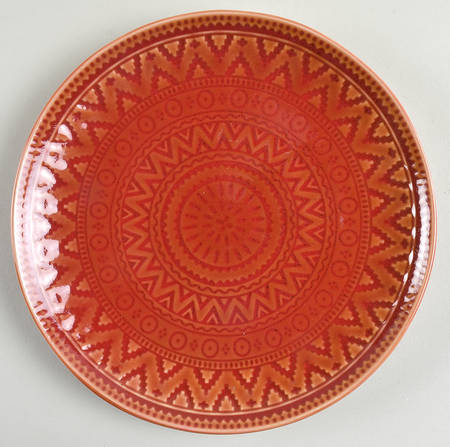 Aztec Rust Dessert Luncheon Plate