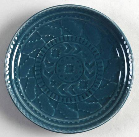 Aztec Teal Canape Plate
