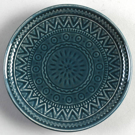 Aztec Teal Canape Plate