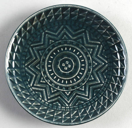 Aztec Teal Canape Plate