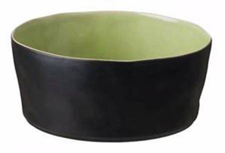 Riviera Vert Frais (Green & Black) 9" Round Serving Bowl