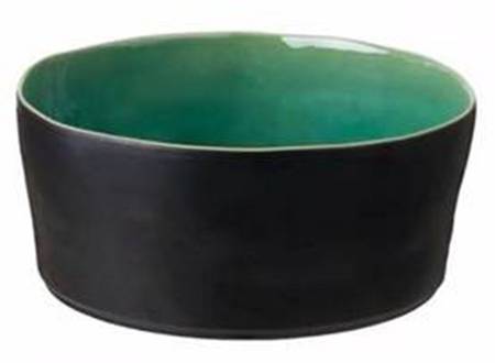 Riviera Azur (Blue & Black) 9" Round Serving Bowl