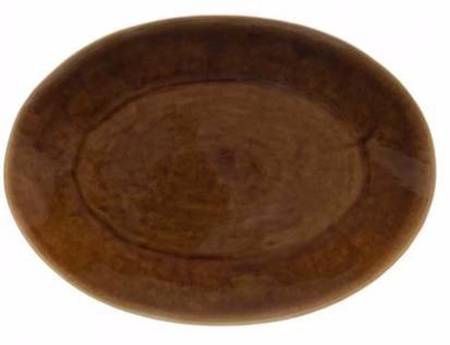 Riviera Terra (Terra Cotta & Black) 15" Oval Serving Platter