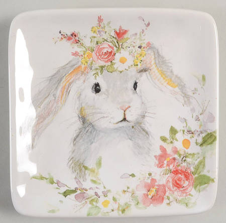 Sweet Bunny Square Canape Plate