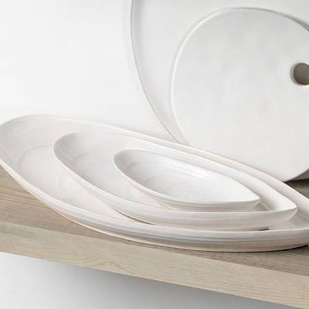 Aparte White 7" Oval Serving Platter