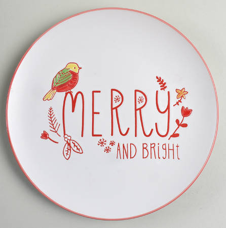 Holiday Greetings Dessert Luncheon Plate