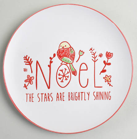 Holiday Greetings Dessert Luncheon Plate