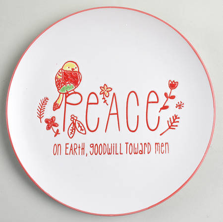 Holiday Greetings Dessert Luncheon Plate