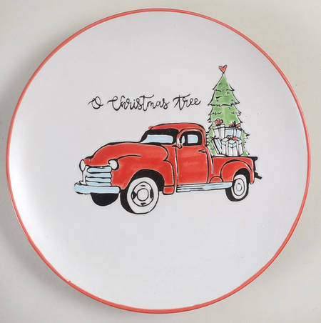 Holly Jolly Dessert Luncheon Plate
