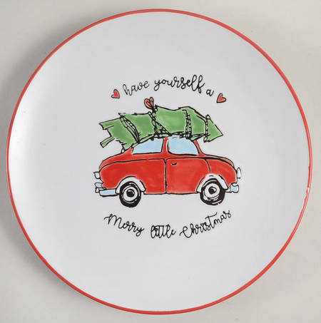 Holly Jolly Dessert Luncheon Plate