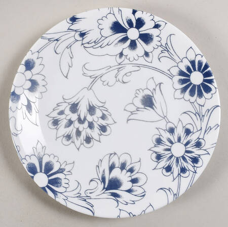 Indigo Blooms Salad Plate