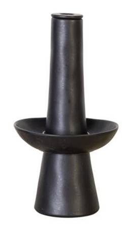 Le Jardin Sable Noir (Black) 12" Candlestick