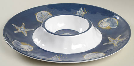 Calm Seas (Melamine) 1 Piece Chip & Dip