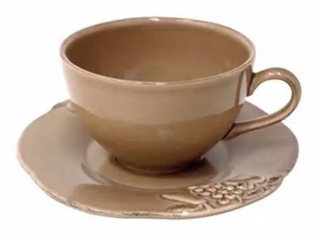 Madeira Harvest (Mocha) Flat Cup & Saucer Set