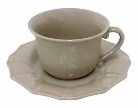 Vintage Port Taupe Flat Cup & Saucer Set