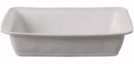 Fontana White 13"  Rectangular Baker