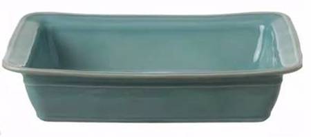 Fontana Turquoise 13"  Rectangular Baker
