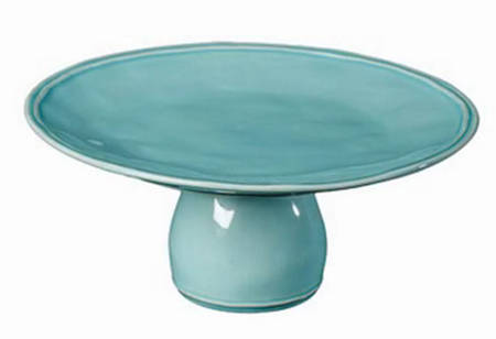 Fontana Turquoise 11" Diameter Pedestal Cake Stand